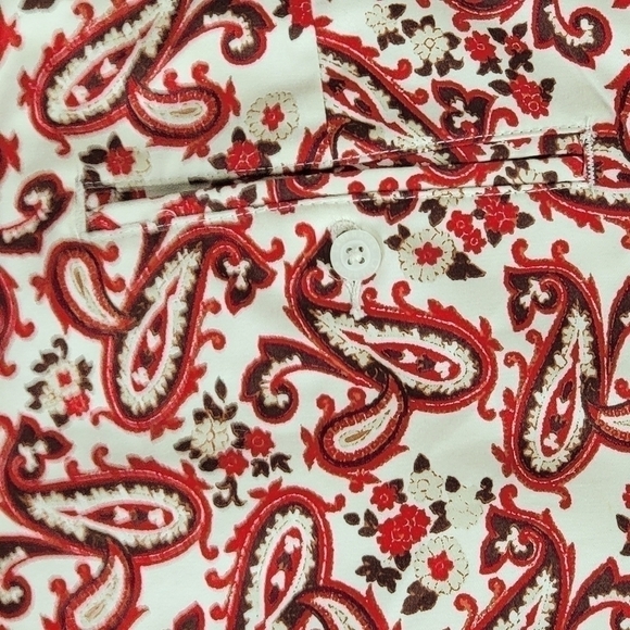 Lady Hagen Tango Red Woven Paisley Print Golf Skirt/Skort Sz 8 - Picture 9 of 14